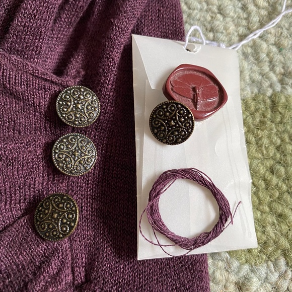 Moth I Anthro I Y2K I Sideswept Sweater Dress I Purple Motif - Picture 10 of 16